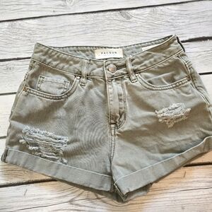 PacSun Olive Green High Rise Shorts Size 22